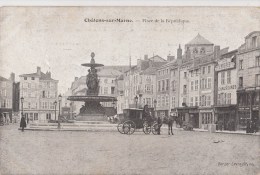 BF3867 Chalons Sur Marne Place De La Republique C   France Scan Front/back Image - Châtillon-sur-Marne