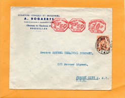 Belgium Cover Mailed To USA - Lettres & Documents