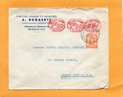 Belgium Cover Mailed To USA - Lettres & Documents