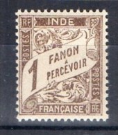 INDE TAXE N°15 Neuf Charniere - Unused Stamps