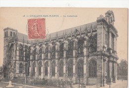 BF3932 Chalons Sur Marne La Cathedrale France Scan Front/back Image - Châtillon-sur-Marne