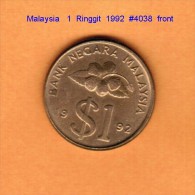 MALAYSIA   1  RINGGIT  1992  (KM # 54) - Malaysie