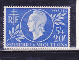 SAINT PIERRE ET MIQUELON N° 314 5F + 20F OUTREMER ENTRAIDE FRANCAISE  NEUF SANS CHARNIERE - Unused Stamps