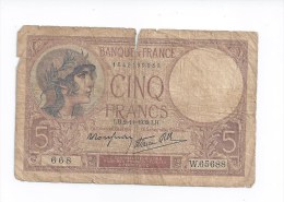 5 Francs Violet 1939 - 5 F 1917-1940 ''Violet''