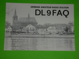 Germany,Flörsheim Am Main,church,cathedrale,town View,radioamateur Club,QSL Postcard - Floersheim