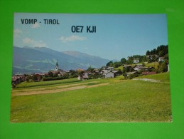 Austria,Vomp,church, Cathedrale,village View,radioamateur Club,QSL Postcard - Vomp