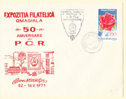 Rumänien Romania Roumanie 1971 BMA 50. Jahrestag PCR  Eröffungstag - Covers & Documents