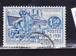 NOUVELLE CALÉDONIE N° 165 1f50 BLEU EXPOSITION COLONIALE DE PARIS 1931 OBL - Gebruikt