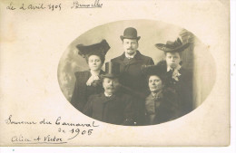 (8103    ) Cartes-Photos -- Bruxelles - Souvenir Carnaval 1905 - Fêtes, événements