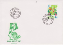 Liechtenstein 1989 FDC Kites On Cover - Lettres & Documents