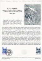 ★  1981 : Document Philatélique Officiel N° 19-81 " PIERRE TEILHARD DE CHARDIN ". N° YT 2152. Parfait état - Prehistory