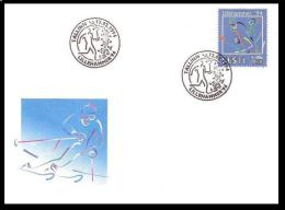 Estonia 1994 Postmark Olympic Games Oppening In Lillehammer SB Slalom - Winter 1994: Lillehammer