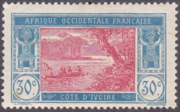 Cote D'Ivoire - N°  67 * La Lagune Ebrié 30c Bleu Et Rose - Ungebraucht