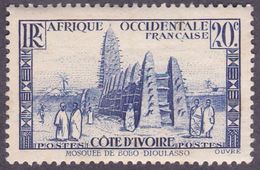 Cote D'Ivoire - N° 115 * Mosquée De Bobo-Dioulasso 20c Outremer - Unused Stamps