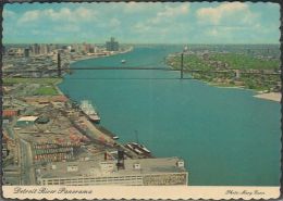 USA - Detroit - River Panorama - Bridge - Ship - Detroit