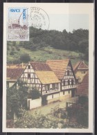 = Carte Postale L'Alsace 1er Jour 67 Strasbourg 26 02 1977 N°1921 Maisons Typiques, Vignes , - Otros & Sin Clasificación