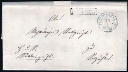 Altbrief 30/1 1852 Aus Detmold Mit Seltenem Nebenstempel Verspätete Aufgabe - [Voorlopers