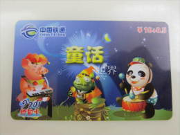 China Prepaid Phonecard,comic Frog And Panda,used - Chine