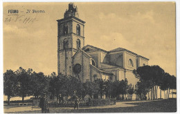 MARCHE-FERMO IL DUOMO E LA PIAZZA VEDUTA ANIMATA PRIMI 900 - Fermo