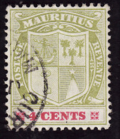 MAURICE 1901-10 -  Mauritius - Y&T  134  -  Fil CA - Oblitéré - Mauricio (...-1967)