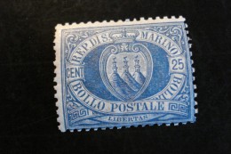 Saint Marin - Années 1895-1899 - Y.T. N° 30 - 25c Bleu - Neuf (*) - Mint Light Hinged (MLH) - Nuevos