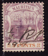 MAURICE 1895 -  Mauritius - Y&T  87 -  Armoiries  - Oblitéré - Cote 1e - Mauricio (...-1967)
