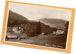 Munros Hotel Strathyre Old Real Photo Postcard - Stirlingshire