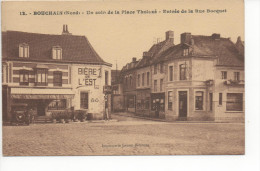 EB 5902 BOUCHAIN LE COIN DE LA PLACE THOLOZE ET L ENTREE DE LA RUE BOCQUET CAFE DU CENTRE BIERE DE L EST - Bouchain