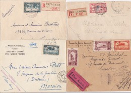 MAROC  4 LETTRES AVEC CACHETS D'ARRIVEE - Lettres & Documents