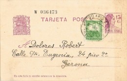 7596. Entero Postal SAN HILARIO SACALM (Gerona) 1937. Republica - 1931-....
