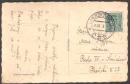 BuM1122 - Böhmen Und Mähren (1939) Uhersky Brod (czech. Postmark) Postcard, Tariff 50h (stamp: Milan Rastislav Stefanik) - Storia Postale