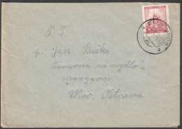 BuM1114 - Böhmen Und Mähren (1940) Slusovice (czech. Postmark); (letter) Tariff: 1,00K (stamp: Prague Castle) - Storia Postale