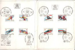 Österreich / Austria - Mi-Nr 1479/1482 + 1499/1502 Sonderbeleg / Special Cover (V952) - Hiver 1976: Innsbruck