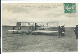 Grande Semaine De Champagne, Aéroplane De Lefèbre, Biplan Wright, N°25, Carte 17, Animée, Bel état, Voir 2 Photos. - Reuniones