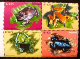 PANAMA: Grenouilles, Crapaud. 4 VALEURS EMISES EN 1997. Neuf Sans Charniere (MNH) - Ranas