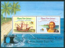 1992 Papua Nuova Guinea Colombo Navigatori Navigators Navigateurs Block MNH** -Nu157 - Cristoforo Colombo