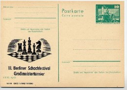 DDR P79-38-82 C206 Postkarte PRIVATER ZUDRUCK Schachfestival Berlin 1982 - Private Postcards - Mint