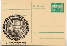 DDR P79-4c-77 C40-c Postkarte PRIVATER ZUDRUCK T.2 Sportpark Klemmberg Weißenfels 1977 - Cartes Postales Privées - Neuves