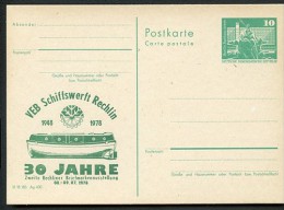 DDR P79-16a-78 C66a Postkarte PRIVATER ZUDRUCK Schiffswerft Rechlin 1978 - Postales Privados - Nuevos