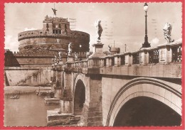CARTOLINA VG ITALIA - ROMA - Ponte Elio - Castel S. Angelo - 10 X 15 - ANNULLO ROMA 1941 - Castel Sant'Angelo