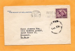 New Zealand 1946 Cover Mailed To USA - Cartas & Documentos