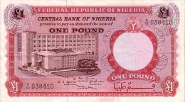 NIGERIA   1 Pound  Emission De 1967    Pick 8        ***** QUALITE  XF ***** - Nigeria