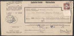 BuM0491 - Böhmen Und Mähren (1941) Pilsen 1 - Plzen 1 / Pilsen 1 - Plzen 1 (acknowledgment Of Receipt) - Storia Postale
