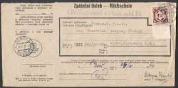 BuM0491 - Böhmen Und Mähren (1941) Pilsen 1 - Plzen 1 / Pilsen 1 - Plzen 1 (acknowledgment Of Receipt) - Briefe U. Dokumente