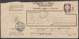 BuM0488 - Böhmen Und Mähren (1942) Blowitz - Blovice / Prag 1 - Praha 1 (acknowledgment Of Receipt) - Storia Postale