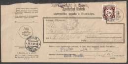 BuM0488 - Böhmen Und Mähren (1942) Blowitz - Blovice / Prag 1 - Praha 1 (acknowledgment Of Receipt) - Briefe U. Dokumente