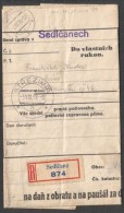 BuM0487 - Böhmen Und Mähren (1939) Sedlcany / Strezimir (R-letter) Exempt From Postage - Storia Postale