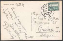 BuM0453 - Böhmen Und Mähren (1939) Kacov (czech Postmark!) Postcard: Kacov; Tariff: 50h (czech. Stamp Plzen) - Storia Postale