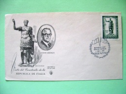 Argentina 1961 FDC Cover - Visit Of Italian President - Statue Of Roman Trajan Emperor - Covers & Documents