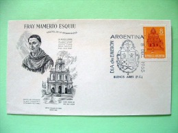 Argentina 1965 FDC Cover - Church Of St. Francis Catamarca - Fray Mamerto Esquiu - Arms - Lettres & Documents